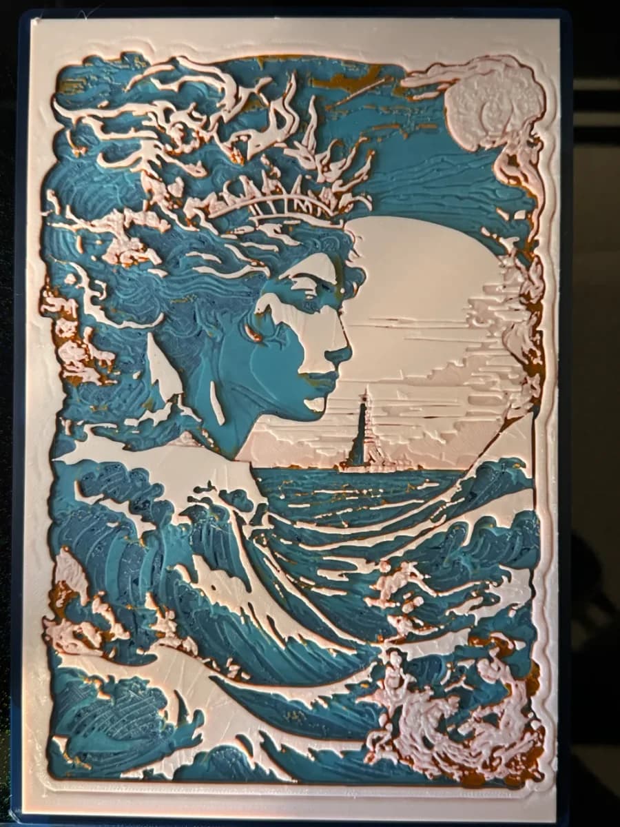 Lady of the Sea - Hueforge Print by cyanidesugar HueForge model: Lady of the Sea - Hueforge Print by cyanidesugar