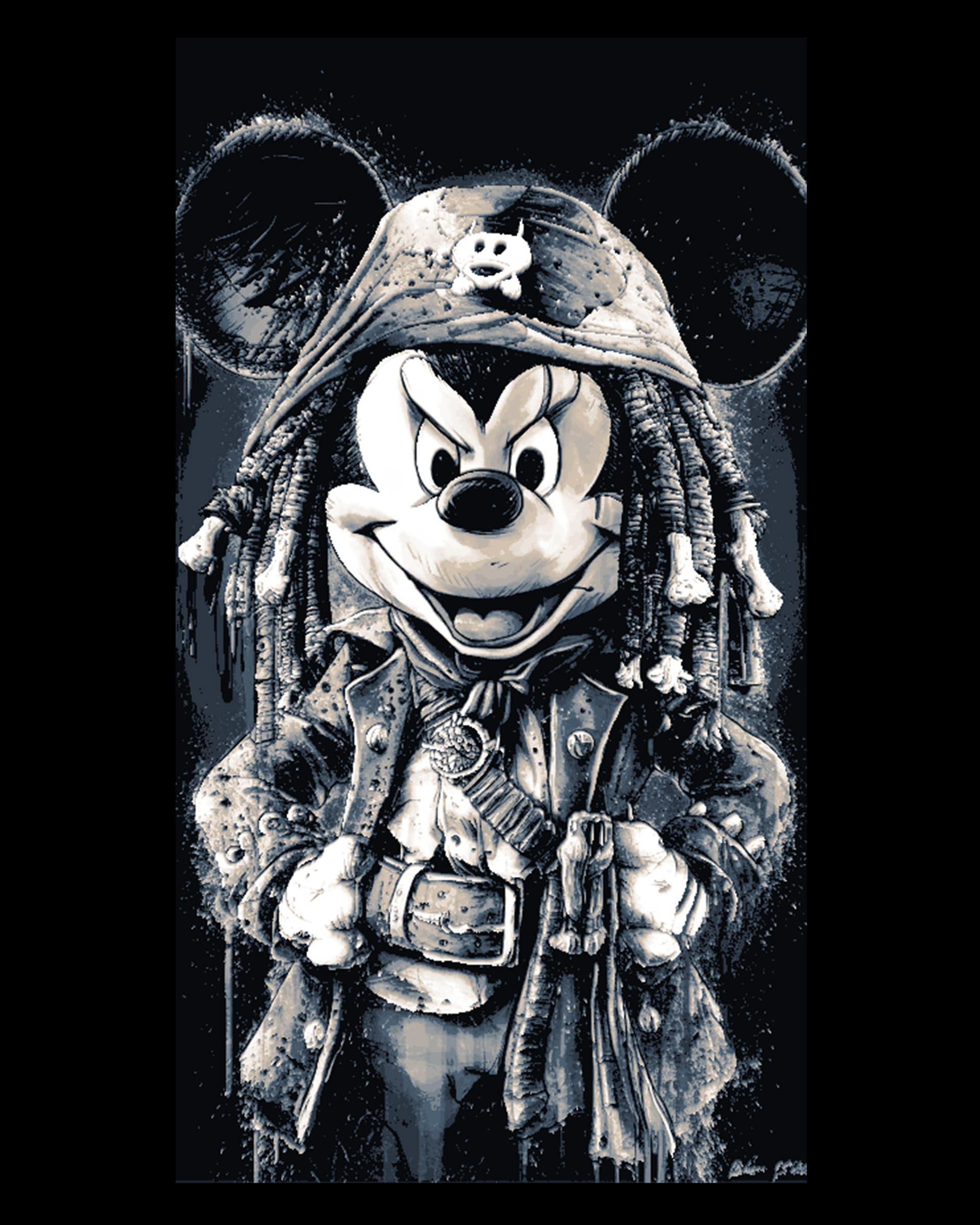 Fanart Depiction of Mickey Mouse as Jack Sparrow the Pirate Captain - hueforge art Fanart Depiction of Mickey Mouse as Jack Sparrow the Pirate Captain - hueforge art