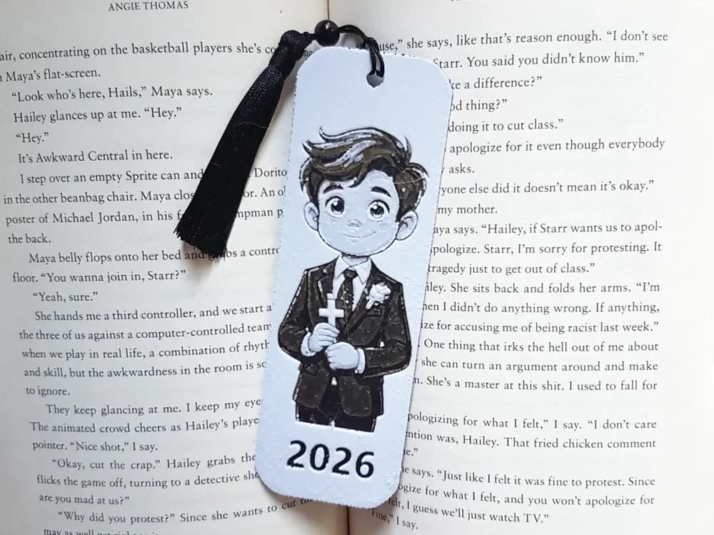 First Communion Boy Bookmark, 1st, Hueforge by Dame Jo HueForge model: First Communion Boy Bookmark, 1st, Hueforge by Dame Jo