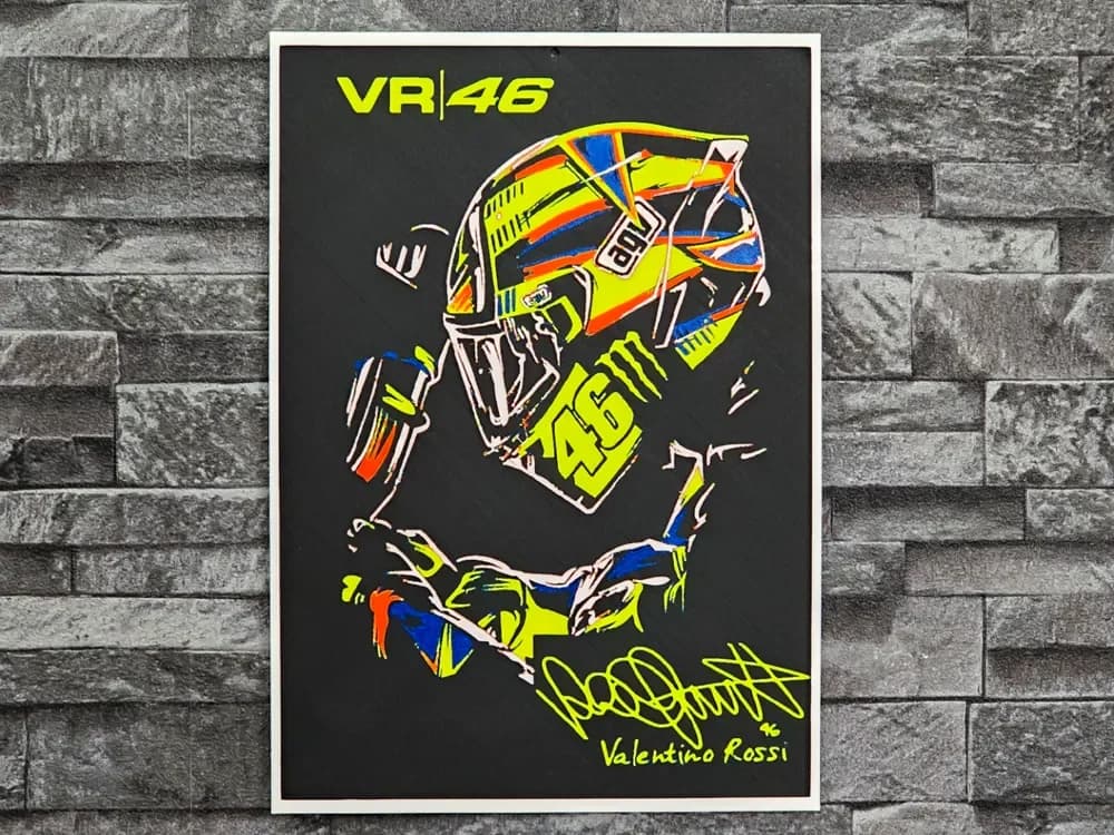 HueForge model: Hueforge VR46 Valentino Rossi by StefBull85