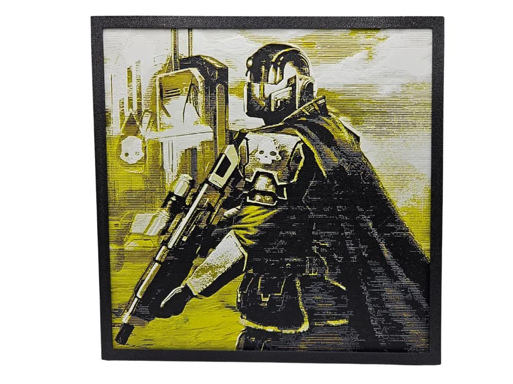 Helldivers Recruit by BusyKikiBee HueForge model: Helldivers Recruit by BusyKikiBee