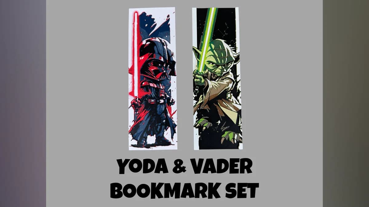 Yoda & Darth Vader - Star Wars Bookmark Set - These files will be available for download Free to members with a commercial license until June 30, 2025 by Canadian Gamer HueForge model: Yoda & Darth Vader - Star Wars Bookmark Set - These files will be available for download Free to members with a commercial license until June 30, 2025 by Canadian Gamer