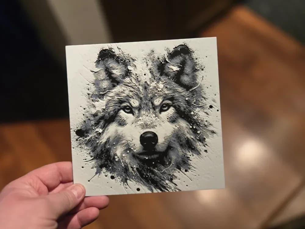 Graffiti Wolf Hueforge by 3Ree Printing HueForge model: Graffiti Wolf Hueforge by 3Ree Printing