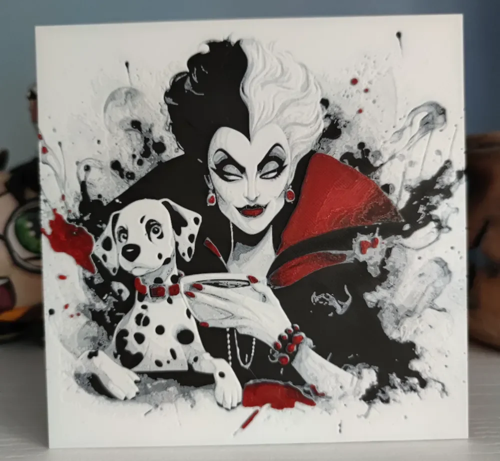 Hueforge Cruella de vil by Litolunar HueForge model: Hueforge Cruella de vil by Litolunar