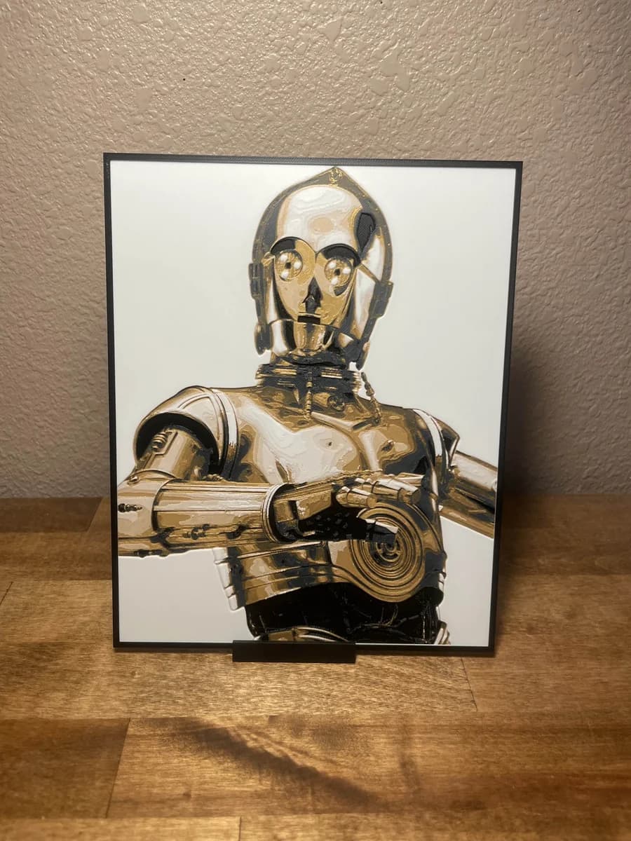 C3PO by Cloudy Nostalgia HueForge model: C3PO by Cloudy Nostalgia