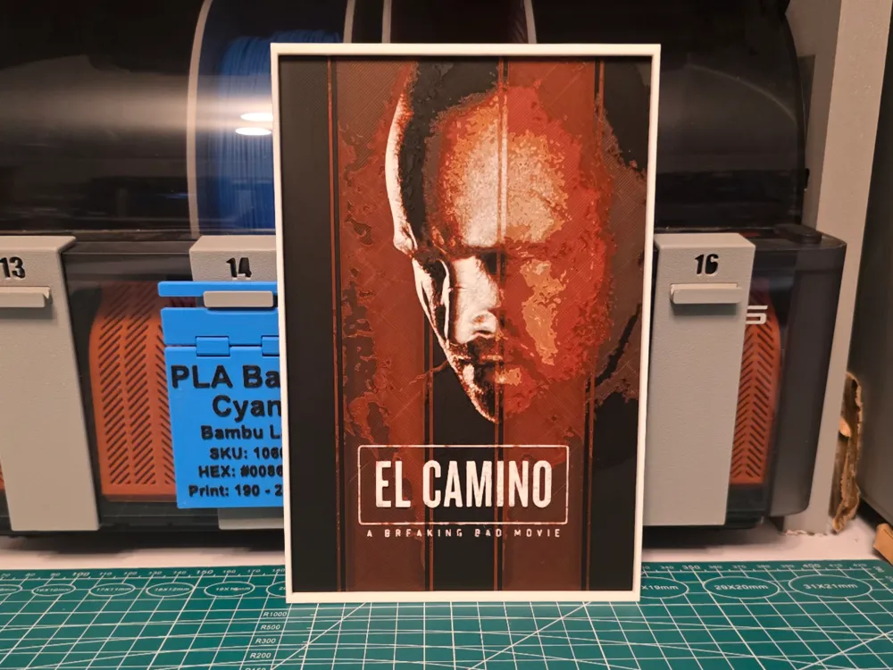 El Camino: A Breaking Bad Movie - Hueforge Art by Lumpy3D HueForge model: El Camino: A Breaking Bad Movie - Hueforge Art by Lumpy3D
