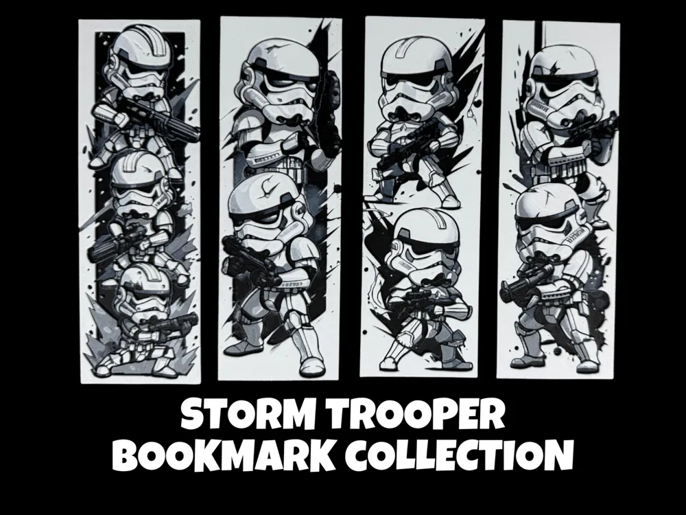 Storm Trooper - Star Wars Bookmark Collection by Canadian Gamer HueForge model: Storm Trooper - Star Wars Bookmark Collection by Canadian Gamer