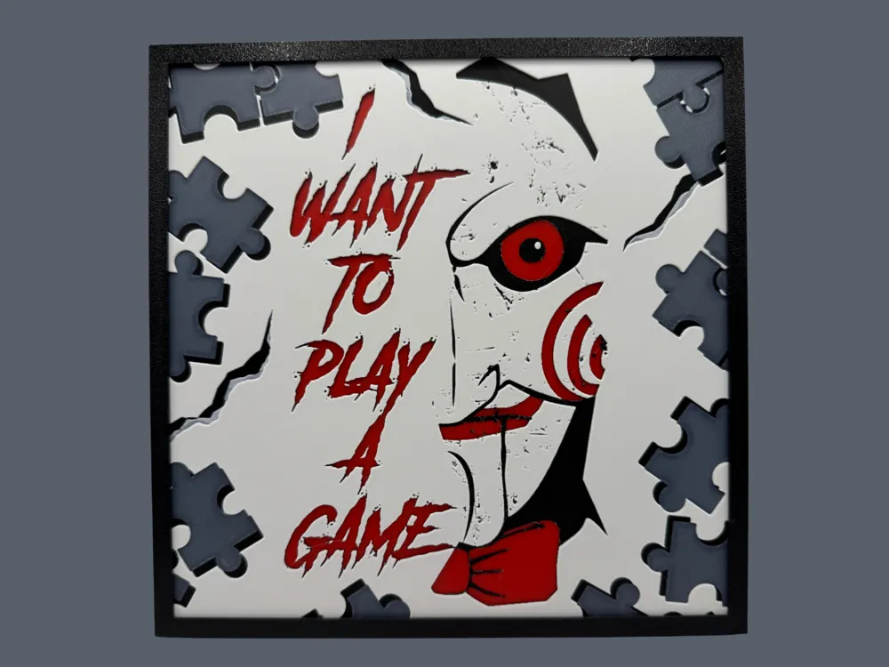 HueForge model: Billy the Puppet - I want to play a game - Saw by Canadian Gamer
