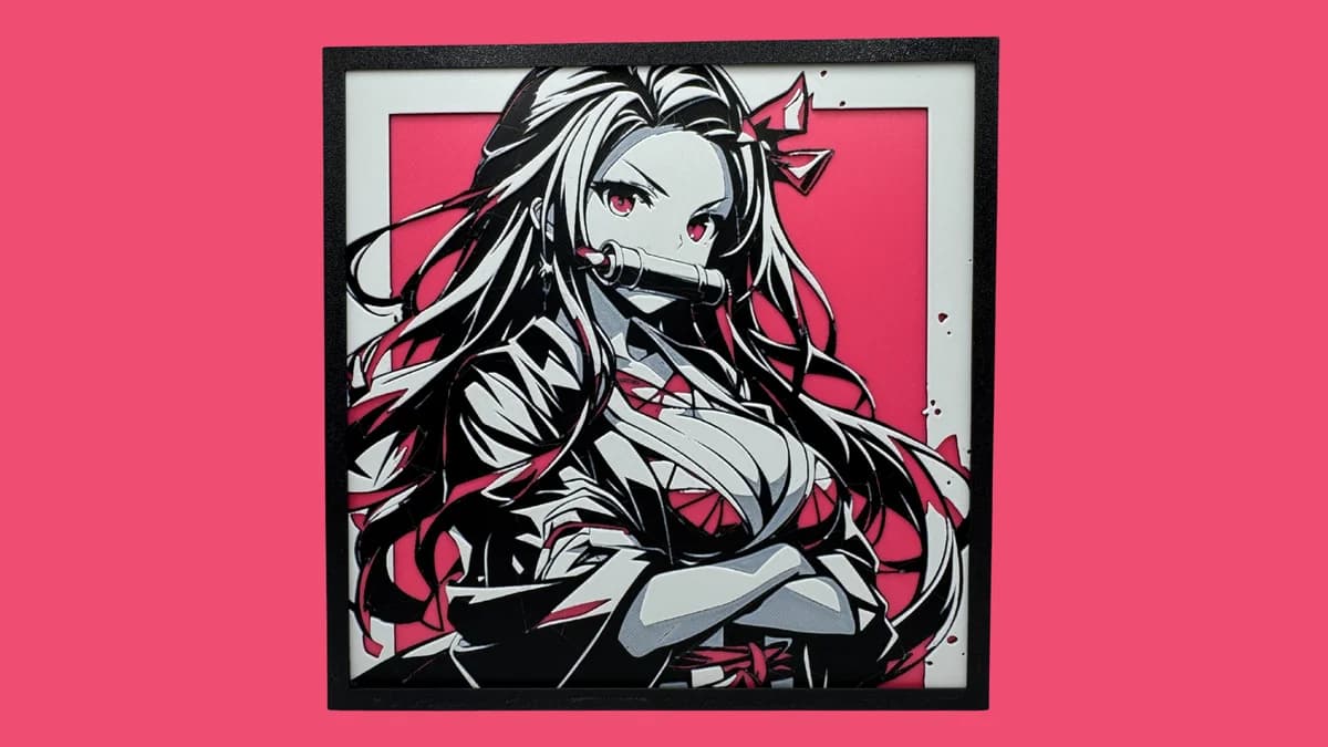 Nezuko - Demon Slayer by Canadian Gamer HueForge model: Nezuko - Demon Slayer by Canadian Gamer