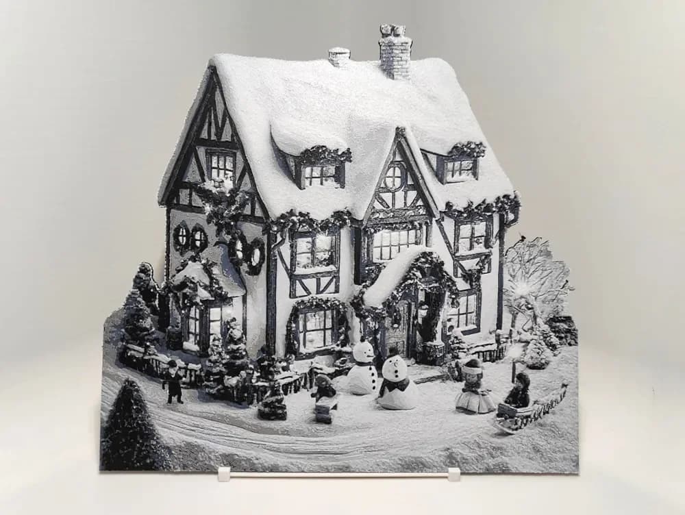 Christmas House - Hueforge by BeaN HueForge model: Christmas House - Hueforge by BeaN