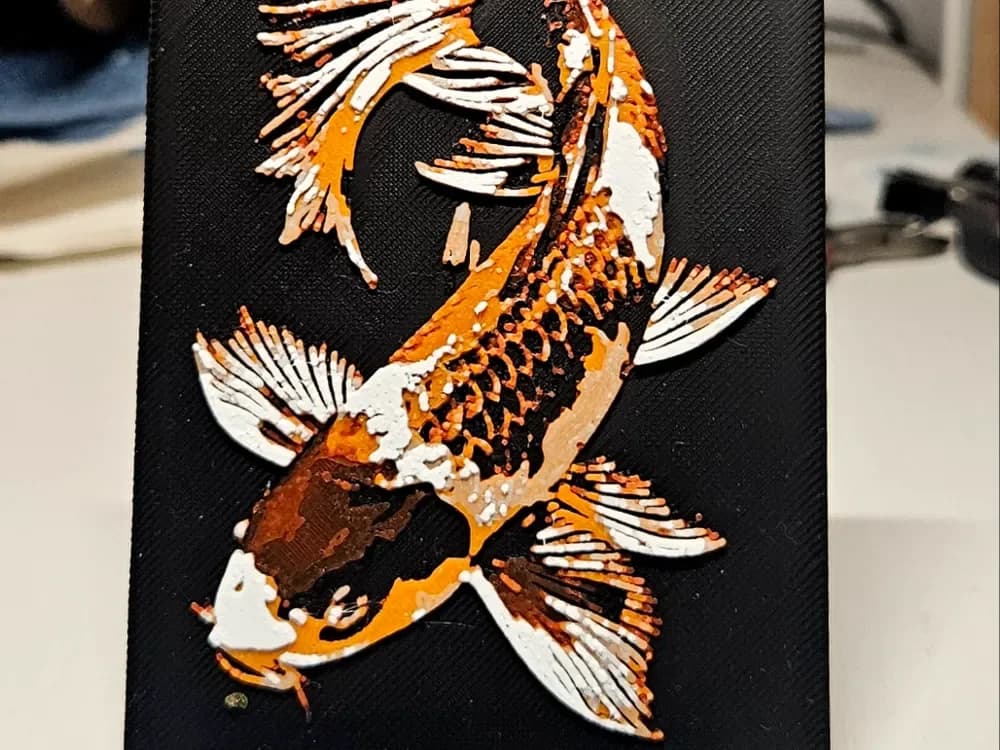 Karper fish by Mano's 3d_Art HueForge model: Karper fish by Mano's 3d_Art