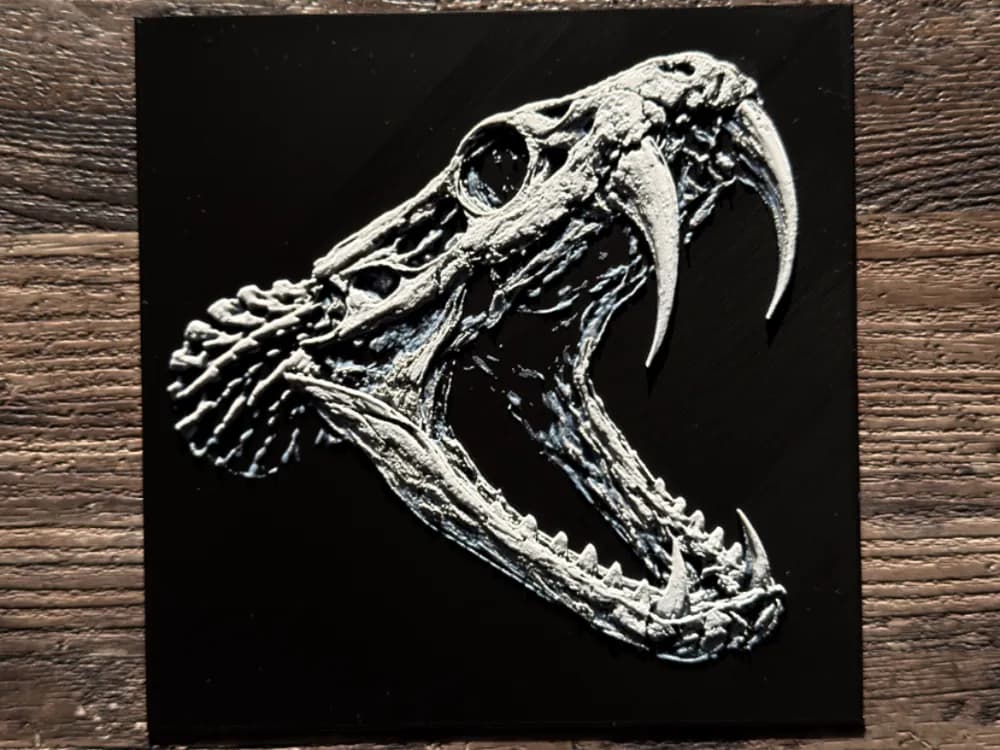 Rattlesnake Skull Series by novy HueForge model: Rattlesnake Skull Series by novy