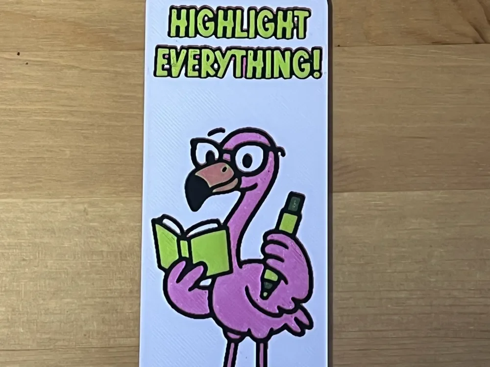 flamingo bookmark by Morganja HueForge model: flamingo bookmark by Morganja