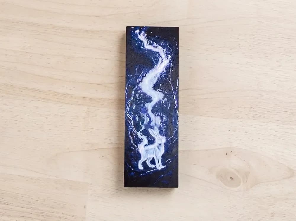 Luna Lovegood Hare Patronus Bookmark by The SkyLab 3D HueForge model: Luna Lovegood Hare Patronus Bookmark by The SkyLab 3D