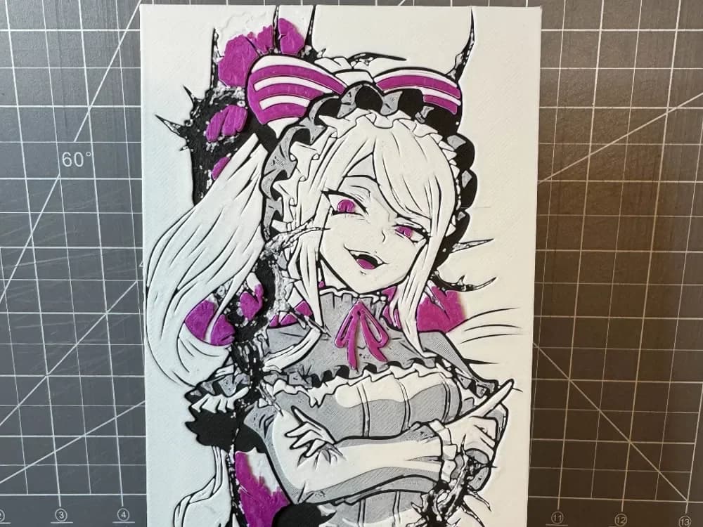 HueForge model: 4x8 hueforge of shalltear bloodfallen by SBC Creations