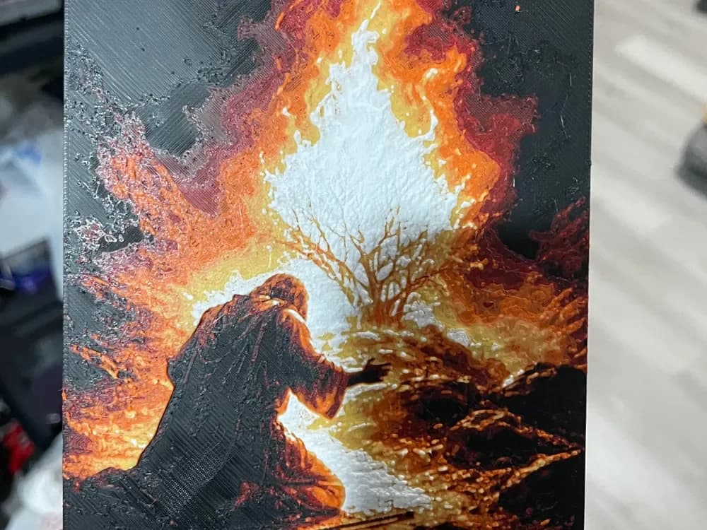 Burning Bush by Advancedtechworldwide HueForge model: Burning Bush by Advancedtechworldwide