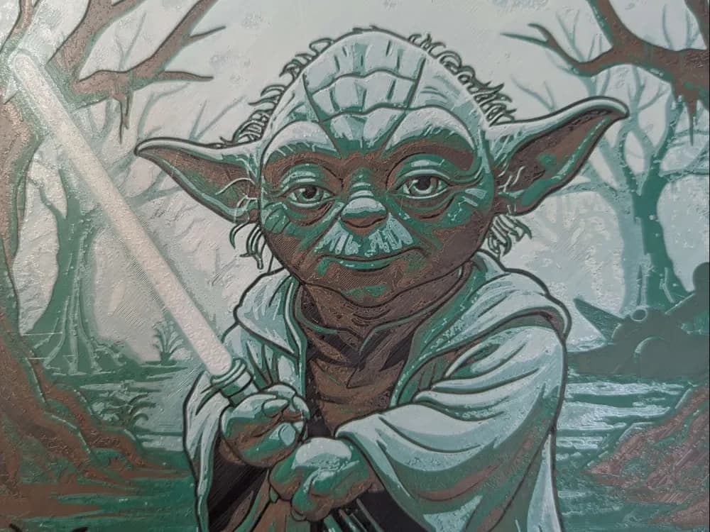 hueforge Yoda v2 by ZombiePaint3D HueForge model: hueforge Yoda v2 by ZombiePaint3D