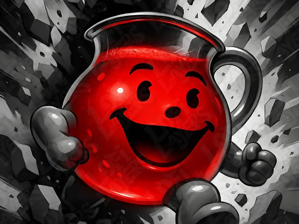 Kool Aid Man Hueforge by LoFi Layers HueForge model: Kool Aid Man Hueforge by LoFi Layers