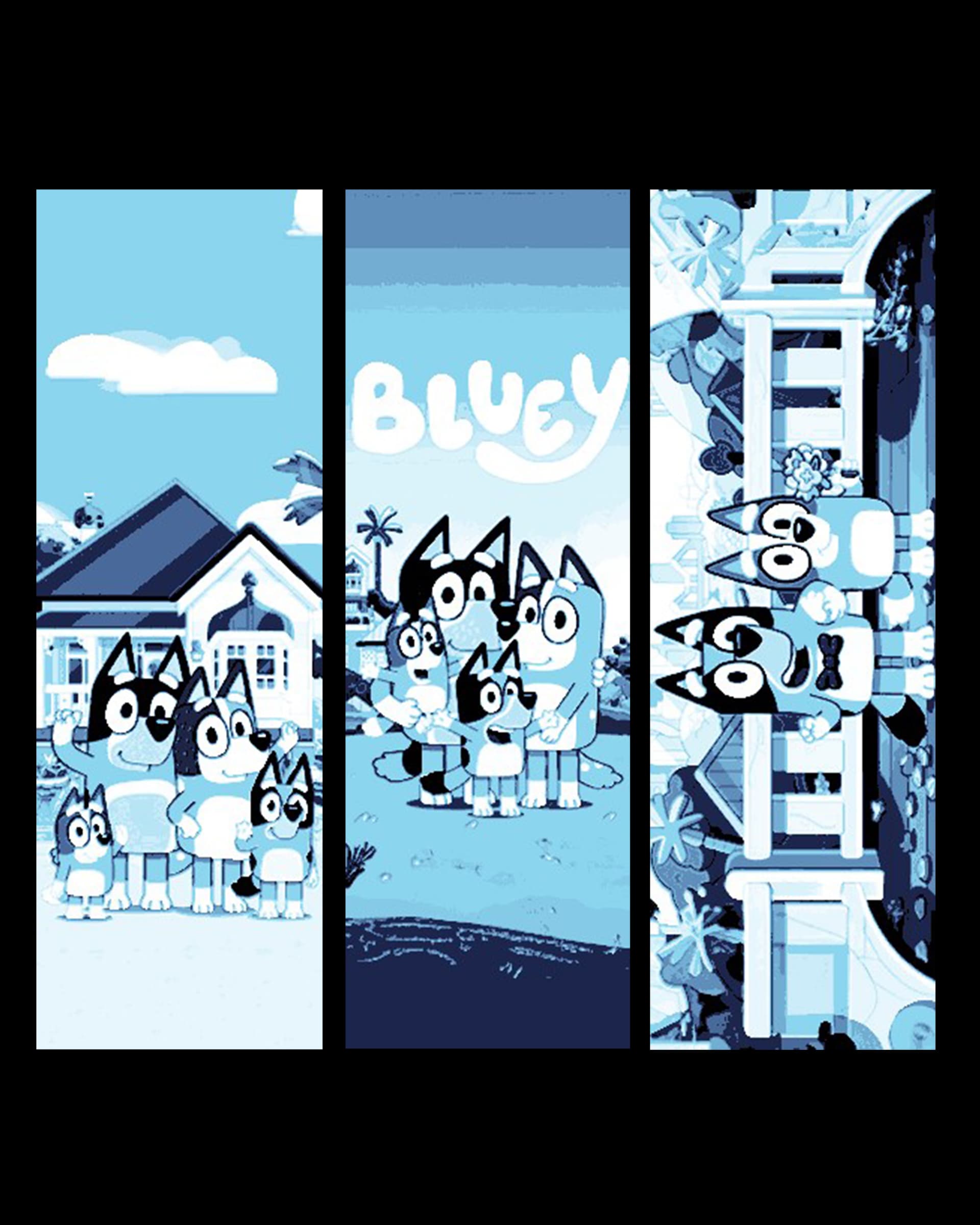 Fan Art of Bluey that fun little Dog and Friends - Set of Bookmarks Fan Art of Bluey that fun little Dog and Friends - Set of Bookmarks