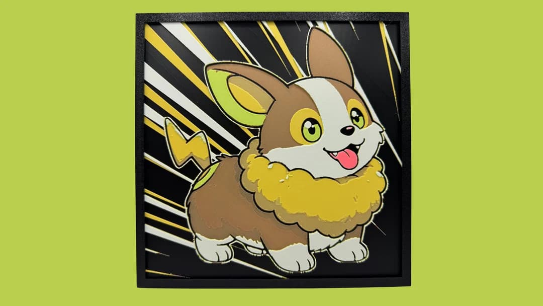 Yamper - Pokemon Hueforge by Canadian Gamer HueForge model: Yamper - Pokemon Hueforge by Canadian Gamer