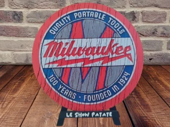 Plaque vintage Milwaukee hueforge by leshowpatate HueForge model: Plaque vintage Milwaukee hueforge by leshowpatate