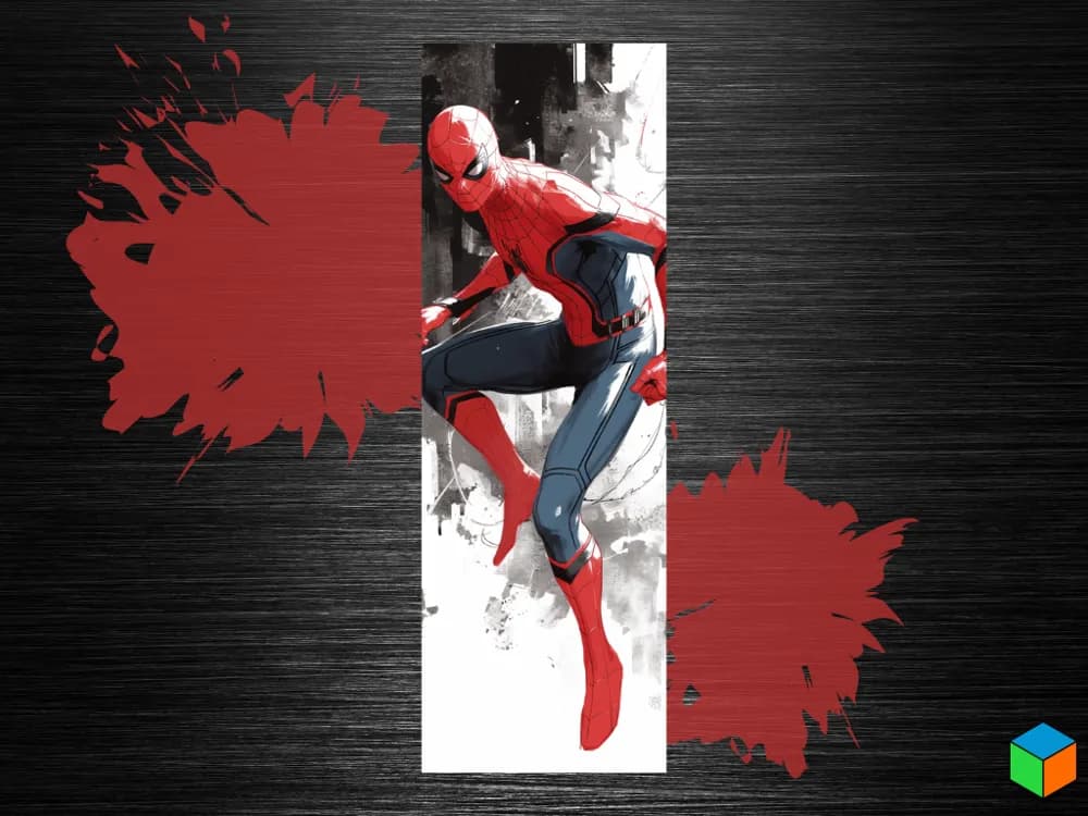 Spider-Man Bookmark – Web-Slinger in Action by 3D Prints By Vic HueForge model: Spider-Man Bookmark – Web-Slinger in Action by 3D Prints By Vic