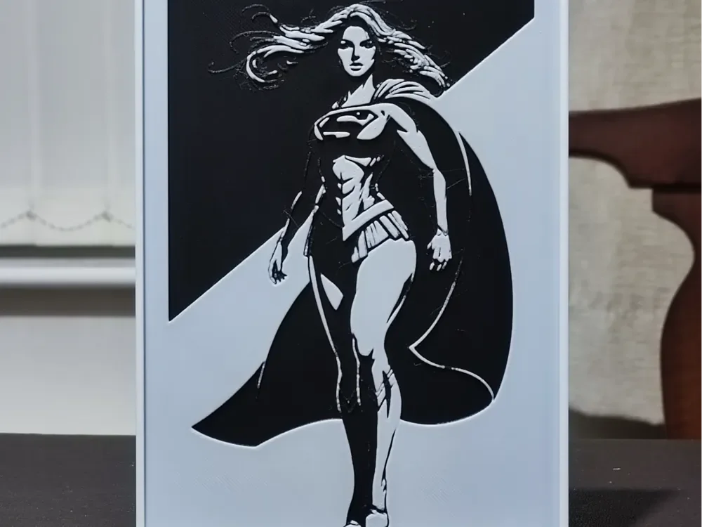 SuperGirl - HueForge 2 Color by BoDad HueForge model: SuperGirl - HueForge 2 Color by BoDad