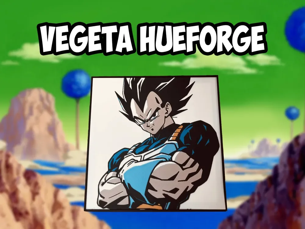 Vegeta HueForge - Dragon Ball Z Saiyan