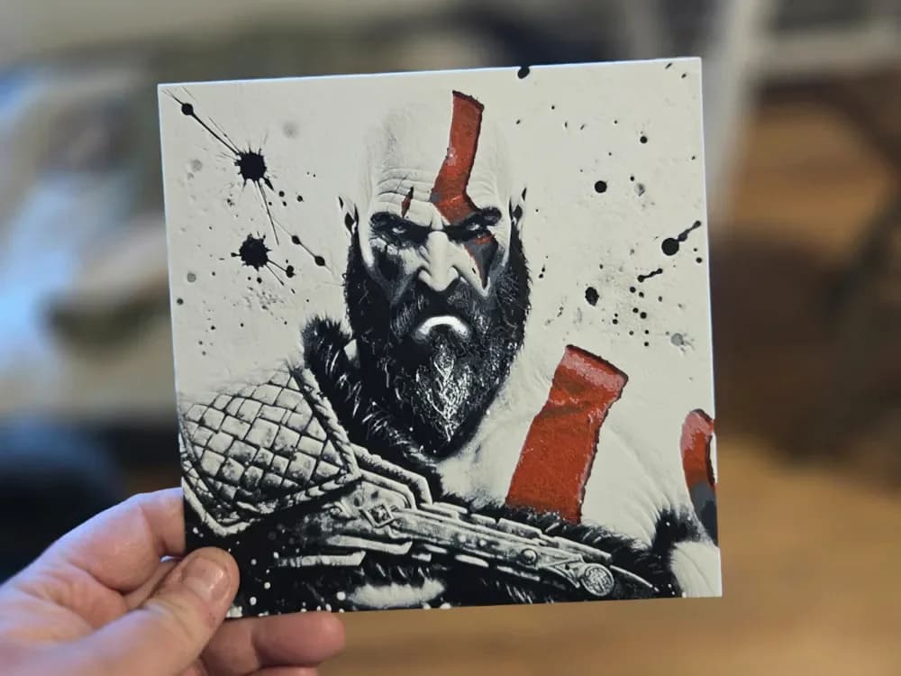 Graffiti Kratos Hueforge by 3Ree Printing HueForge model: Graffiti Kratos Hueforge by 3Ree Printing