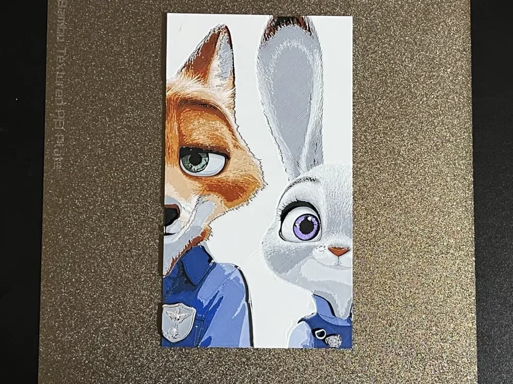 Nick and Judy Zootopia Hueforge by FantasyZ HueForge model: Nick and Judy Zootopia Hueforge by FantasyZ