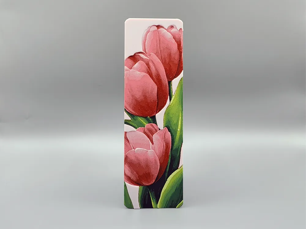 Tulips Bookmark - Hueforge - Color Drop by Sarge HueForge model: Tulips Bookmark - Hueforge - Color Drop by Sarge