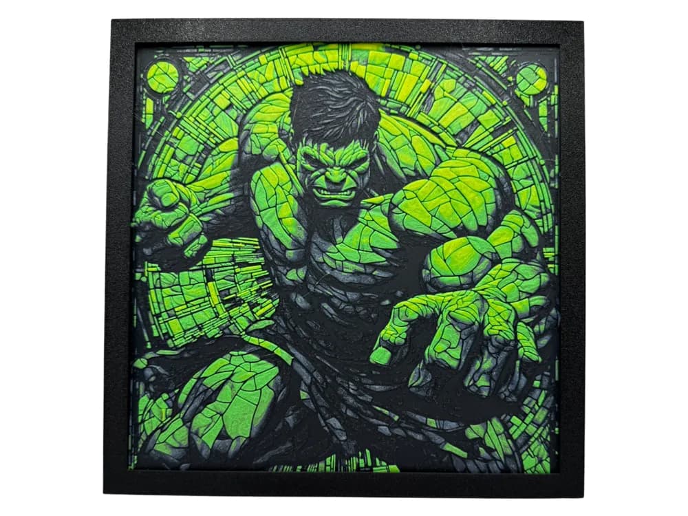HueForge model: Hulk - Stained Glass Style by Canadian Gamer