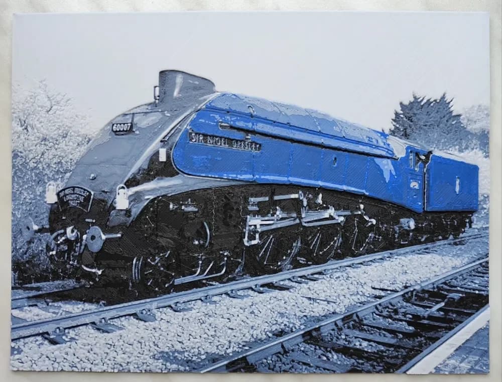 HueForge model: Steam locomotive Sir Nigel Gresley - Hueforge by BeaN