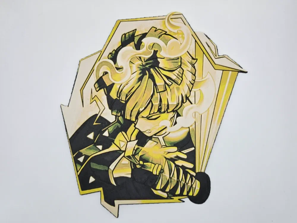 Zenitsu Demon Slayer by Kactus Fpv HueForge model: Zenitsu Demon Slayer by Kactus Fpv