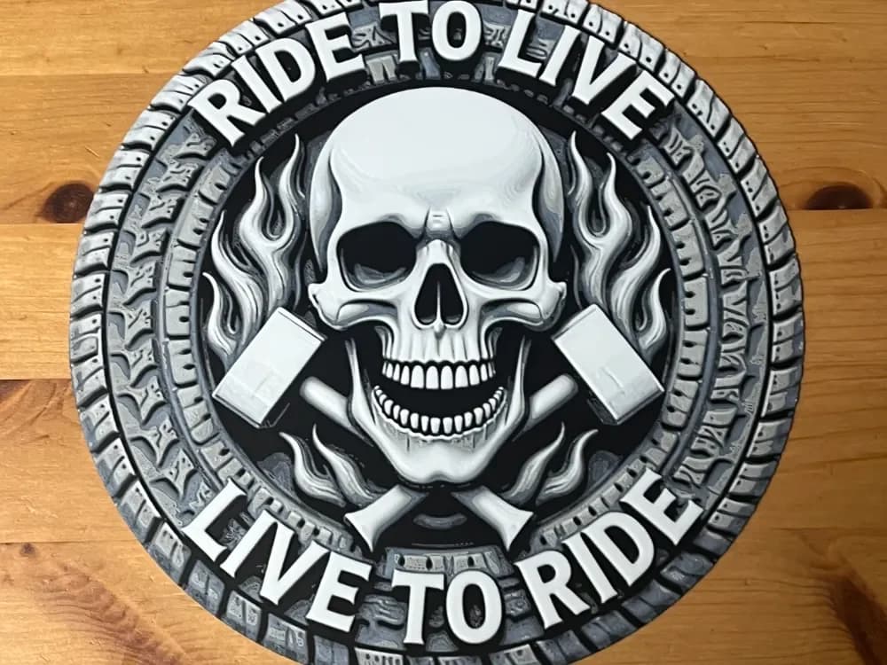 ride to live wall art by Morganja HueForge model: ride to live wall art by Morganja
