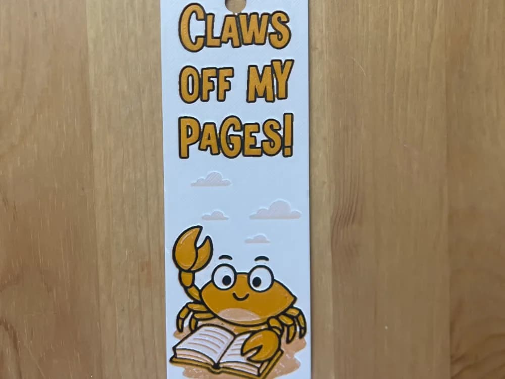 Crab Bookmark by Morganja HueForge model: Crab Bookmark by Morganja