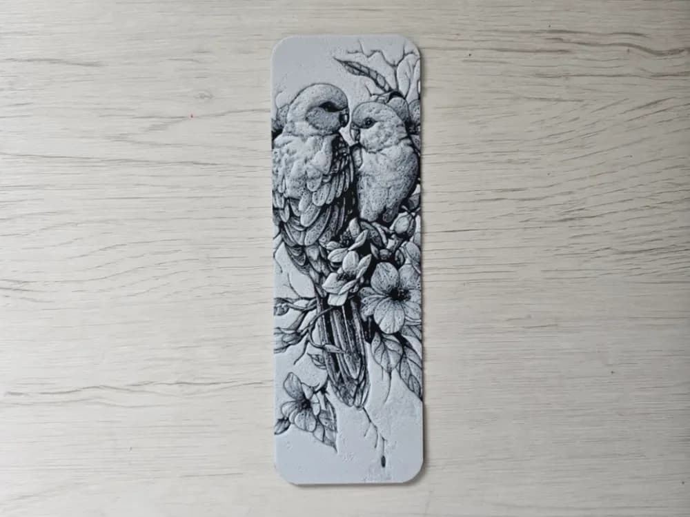 LoveBirds Bookmark by Atrus Design HueForge model: LoveBirds Bookmark by Atrus Design