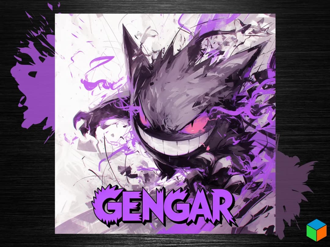 HueForge model: 💜 BONUS MERCHANT EXCLUSIVE – Gengar Poster is Live! 👻 by 3D Prints By Vic