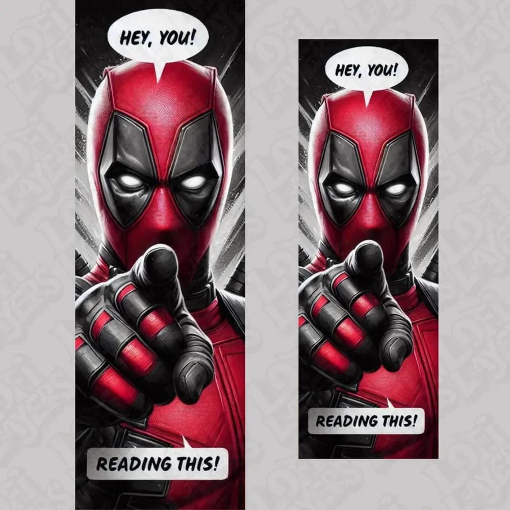 Deadpool 4th Wall Bookmark Hueforge by LoFi Layers HueForge model: Deadpool 4th Wall Bookmark Hueforge by LoFi Layers