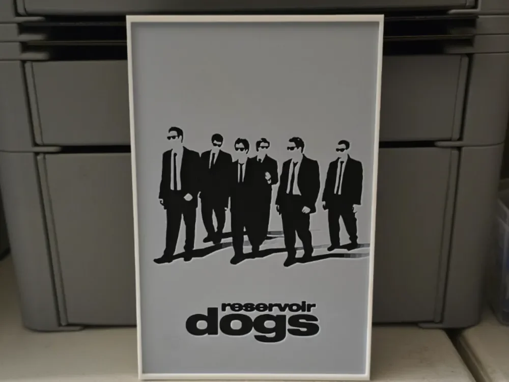 Reservoir Dogs Movie Poster - Hueforge Art by Lumpy3D HueForge model: Reservoir Dogs Movie Poster - Hueforge Art by Lumpy3D