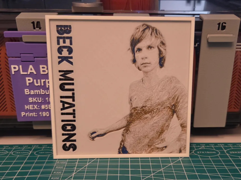 Beck "Mutations" Album - Hueforge Art by Lumpy3D HueForge model: Beck "Mutations" Album - Hueforge Art by Lumpy3D