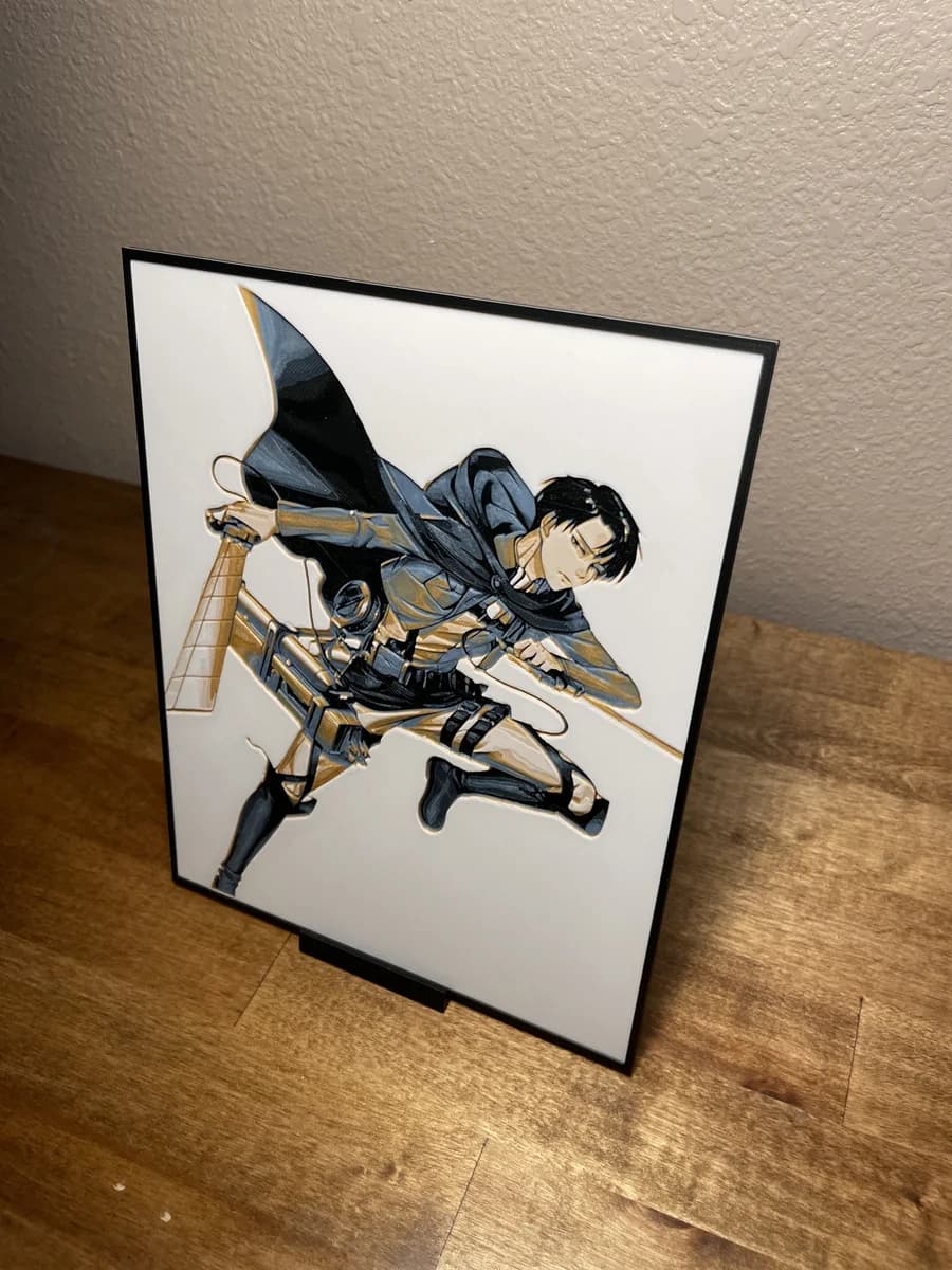 Levi - Attack on Titan by Cloudy Nostalgia HueForge model: Levi - Attack on Titan by Cloudy Nostalgia