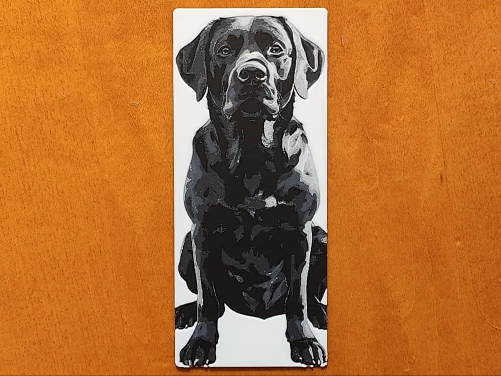 Black Labrador Retriever Bookmark - Hueforge by Sarge HueForge model: Black Labrador Retriever Bookmark - Hueforge by Sarge