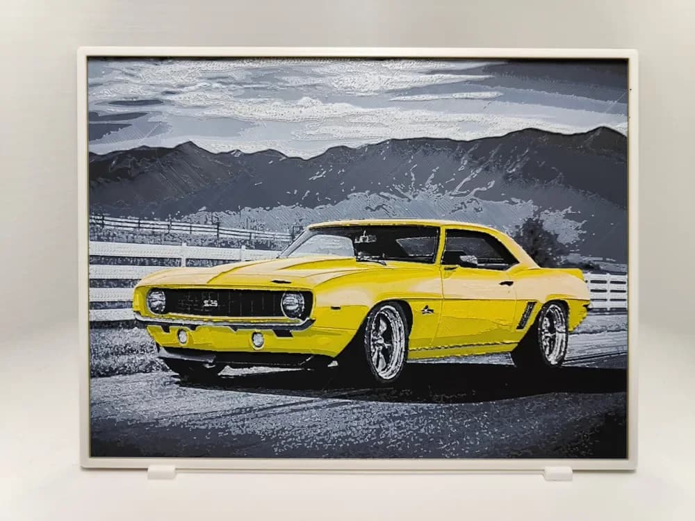 HueForge model: Chevrolet Camaro ZL1 - 1969 - Hueforge by BeaN