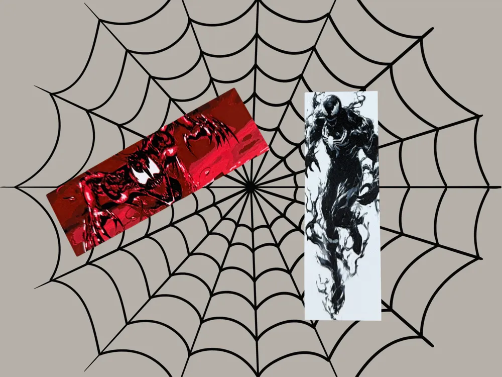 Venom and Carnage - Bookmarks by Canadian Gamer HueForge model: Venom and Carnage - Bookmarks by Canadian Gamer