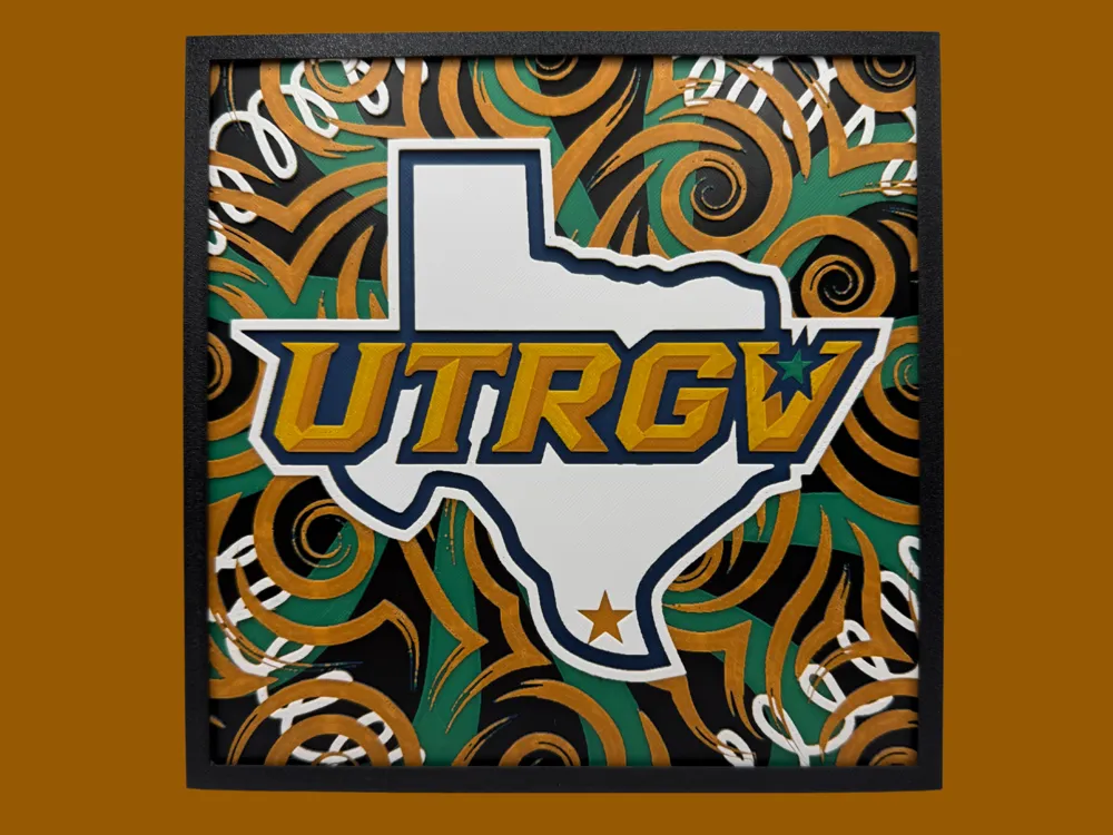HueForge model: University of Texas Rio Grande Valley by Canadian Gamer