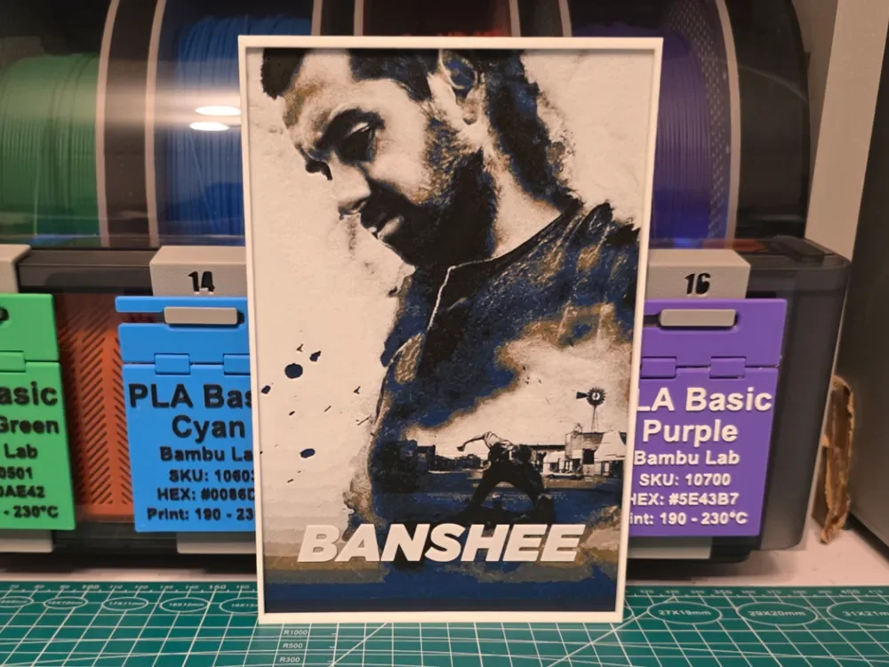 Banshee Series Poster V2 - Hueforge Art by Lumpy3D HueForge model: Banshee Series Poster V2 - Hueforge Art by Lumpy3D