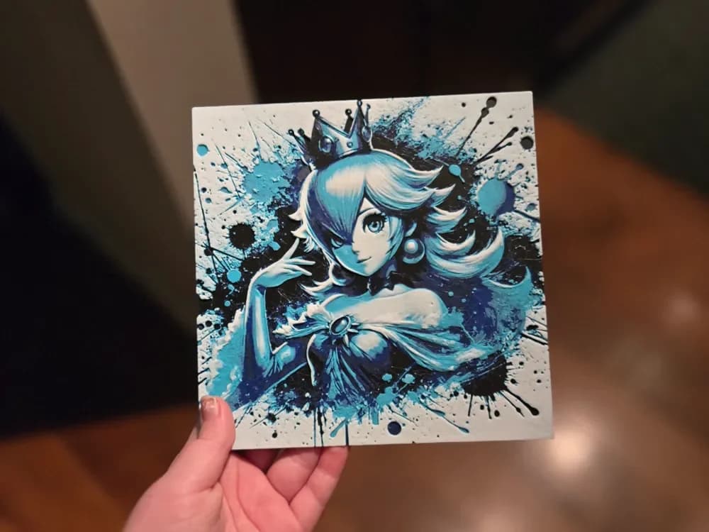Graffiti Princess Rosalina Hueforge by 3Ree Printing HueForge model: Graffiti Princess Rosalina Hueforge by 3Ree Printing