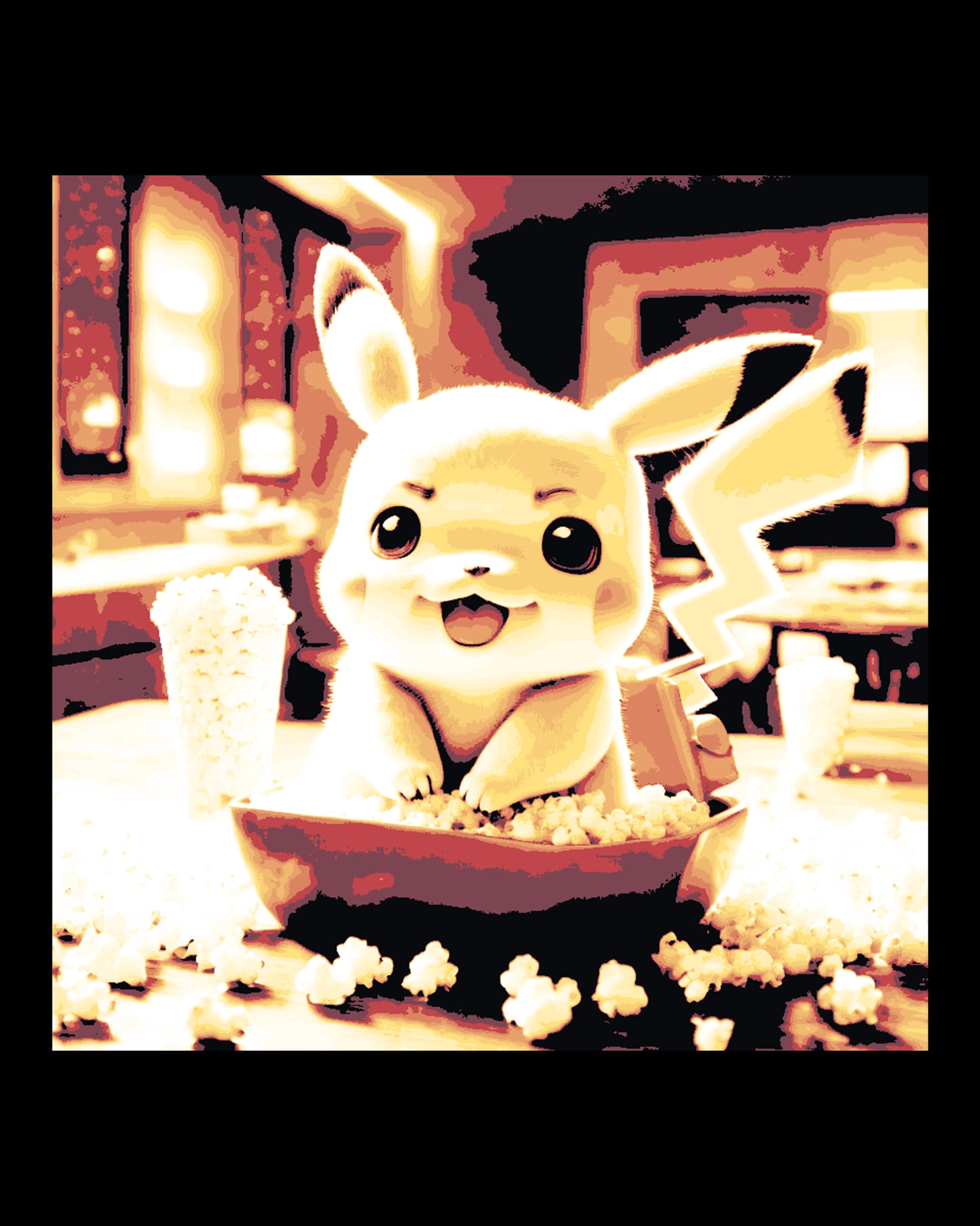 Messy little creature, Pikachu playing in the Popcorn Fanart Messy little creature, Pikachu playing in the Popcorn Fanart