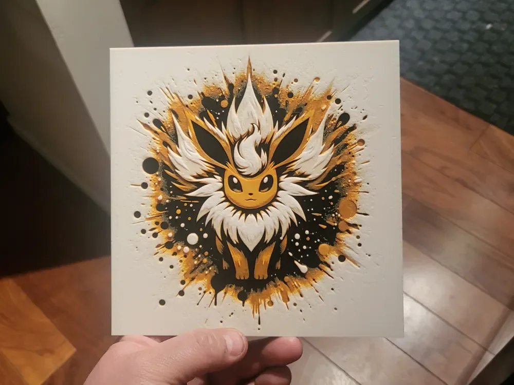 Graffiti Flareon Hueforge by 3Ree Printing HueForge model: Graffiti Flareon Hueforge by 3Ree Printing